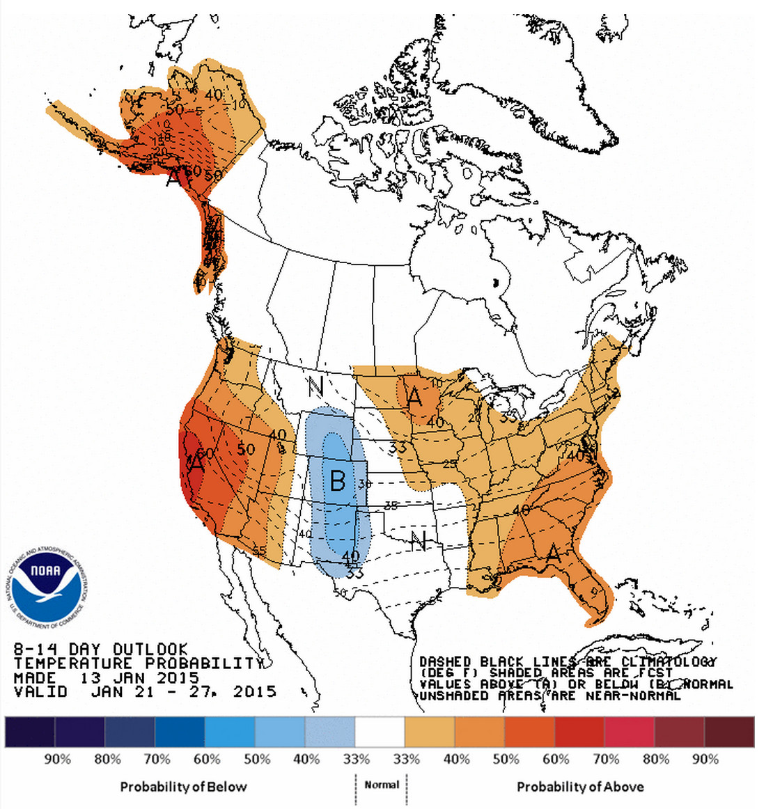 CPC 8 - 14 day outlook – temperatures