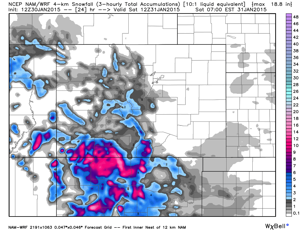 4km NAM by WeatherBell