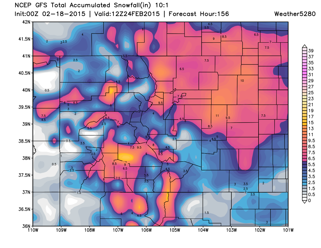 00z GFS | Weather5280 Models