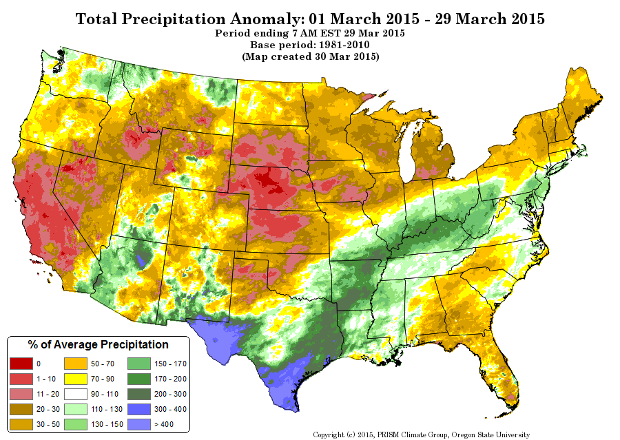 March Precipitation Anomaly