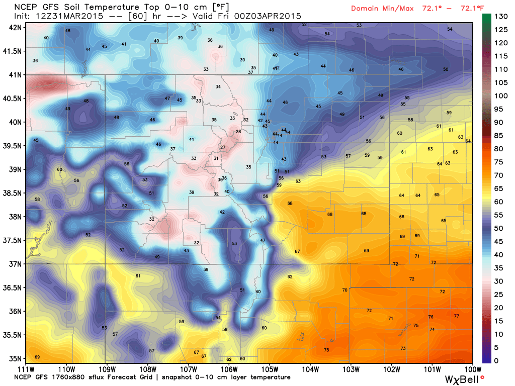 GFS soil temp forecast | WeatherBell Analytics