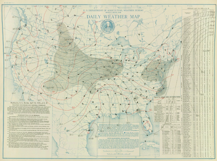 Surface map for April 18, 1920 | NOAA