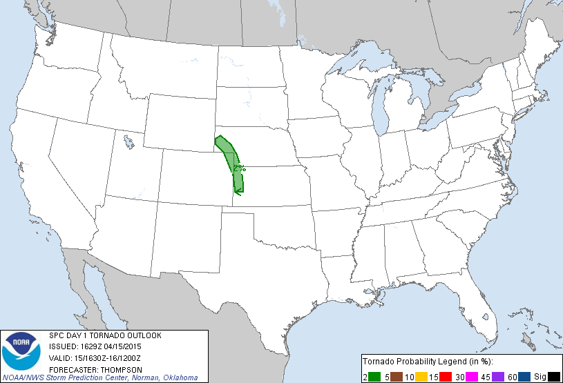 SPC Tornado Outlook