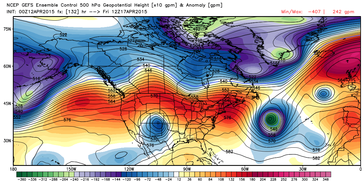 GEFS 500 Geopotential Height | WeatherBell Analytics