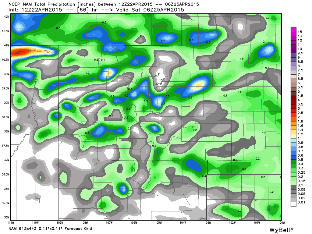 NAM total precip forecast through Friday night | WeatherBell Analytics