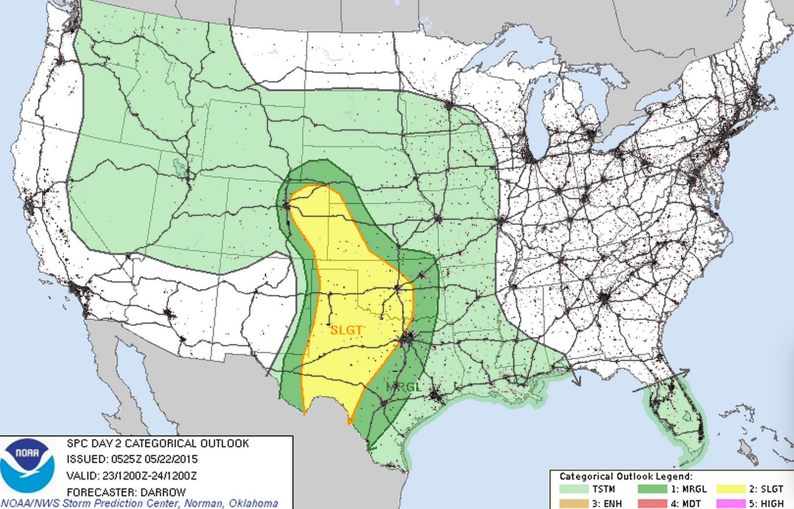 SPC severe weather outlook Saturday