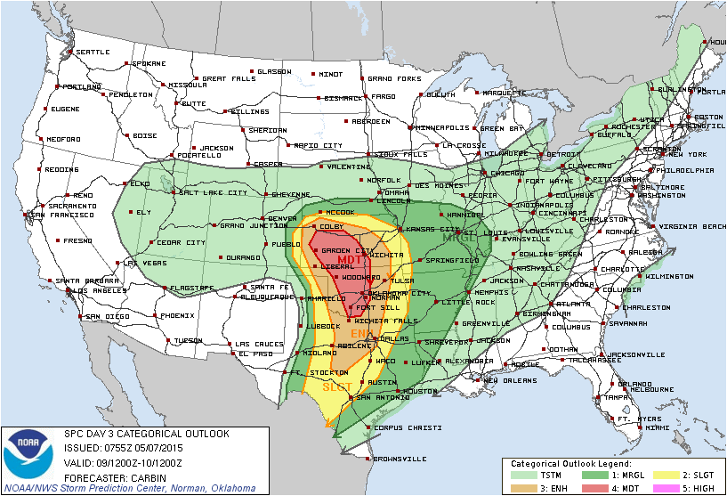 SPC Saturday severe weather