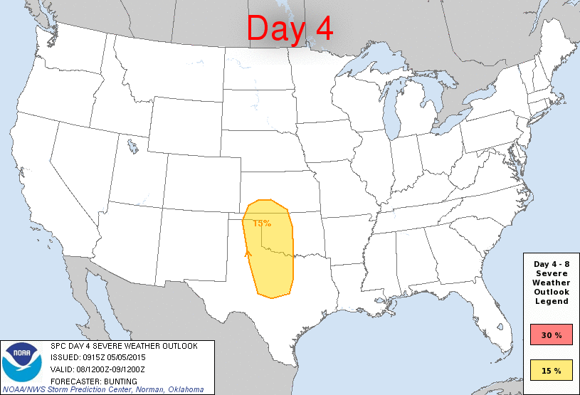 SPC severe weather outlook