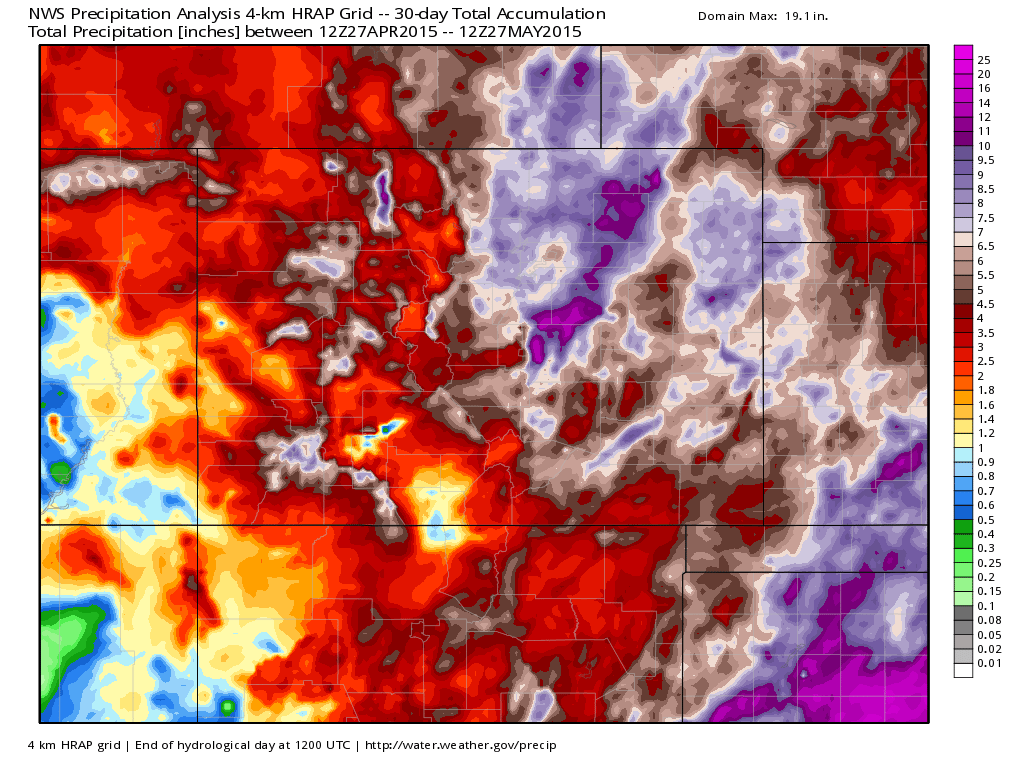 NWS precipitation analysis 30 day totals | WeatherBell Analytics