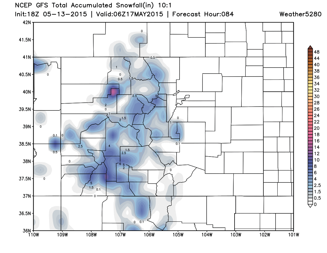 GFS Snowfall Forecast