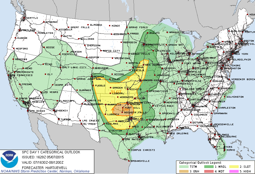 SPC day one outlook