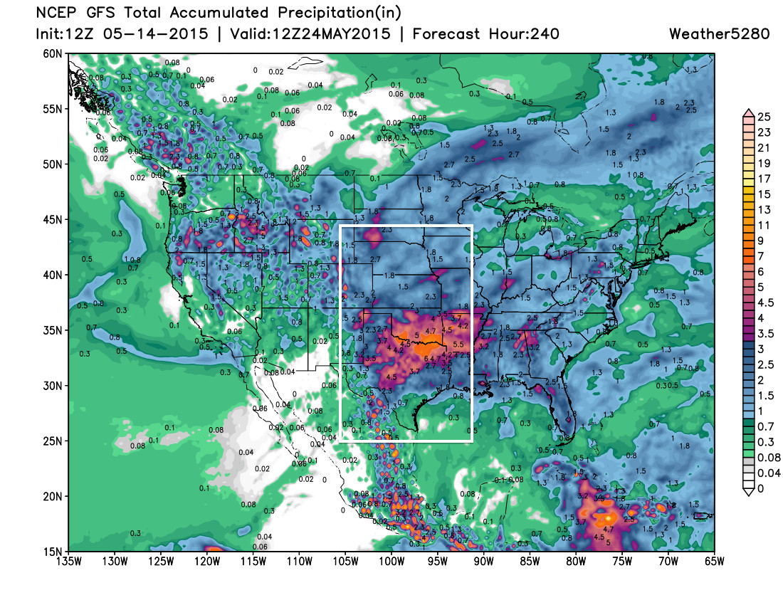 GFS Precipitation Forecast | Weather5280 Models