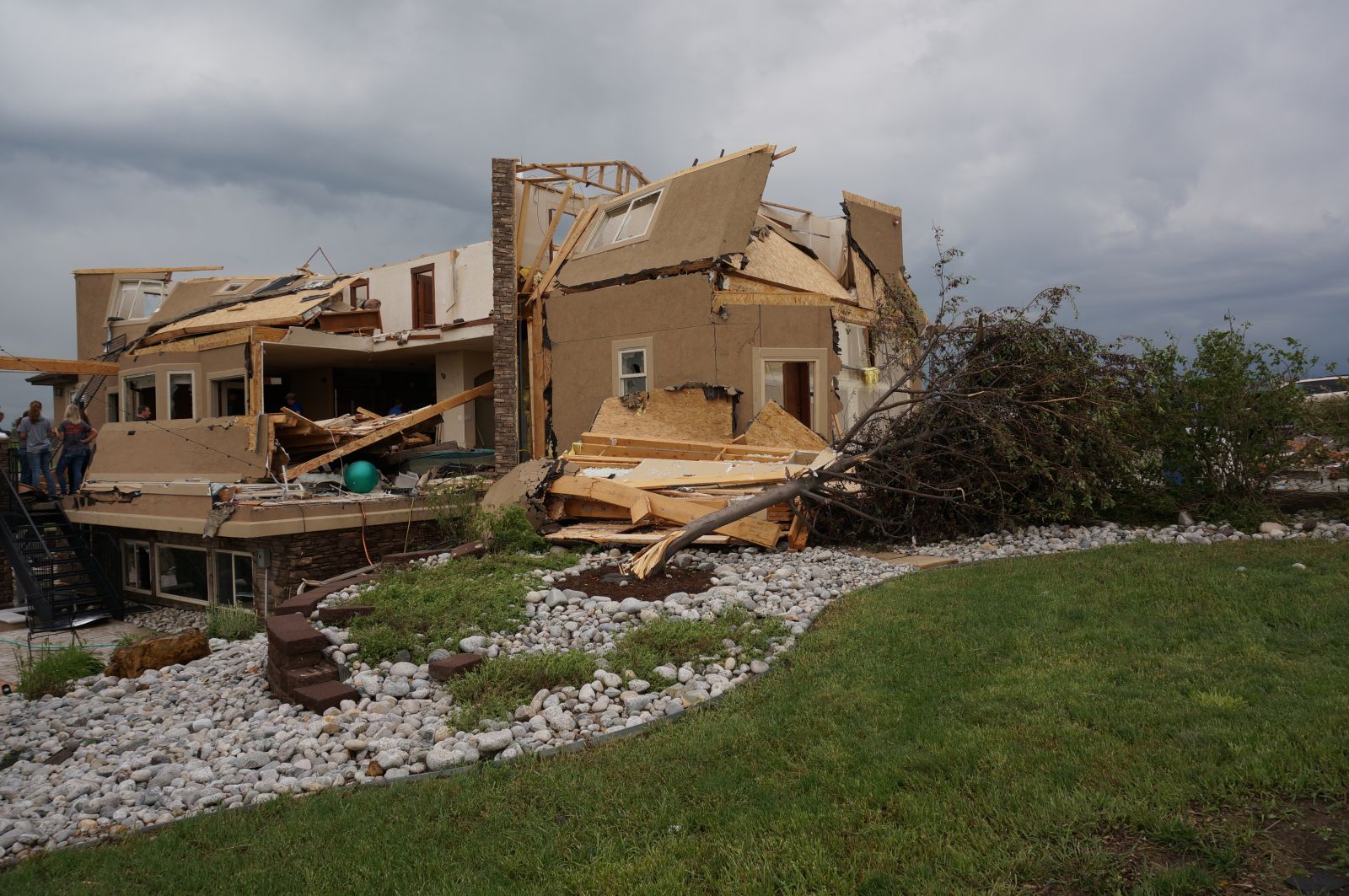 Tornado damage south of Berthoud, Colorado