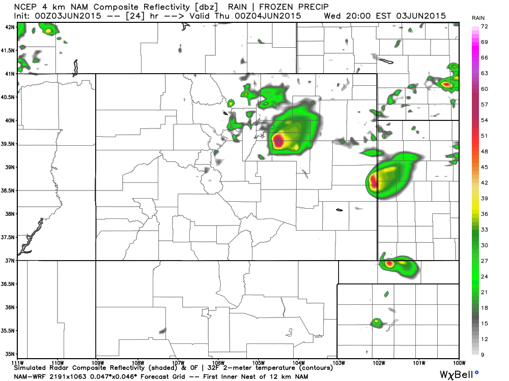 4km simulated radar forecast | WeatherBell Analytics