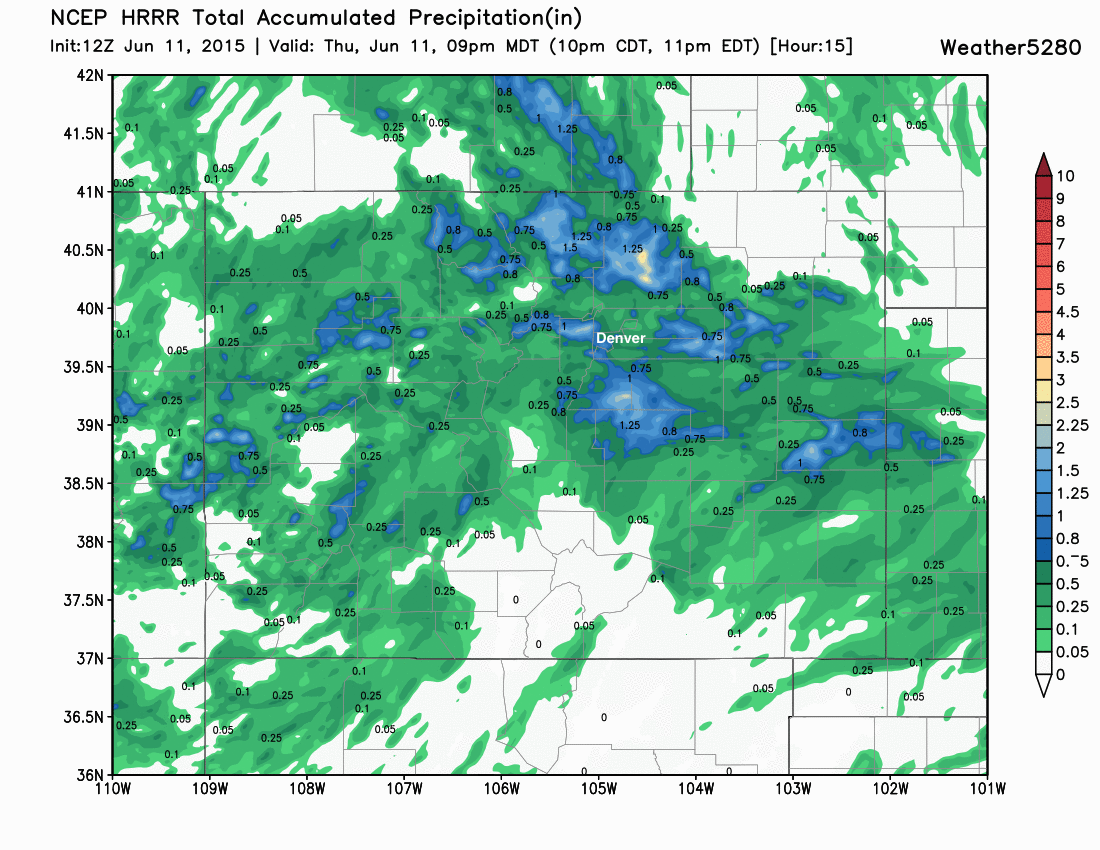 HRRR total precip forecast | Weather5280 Models