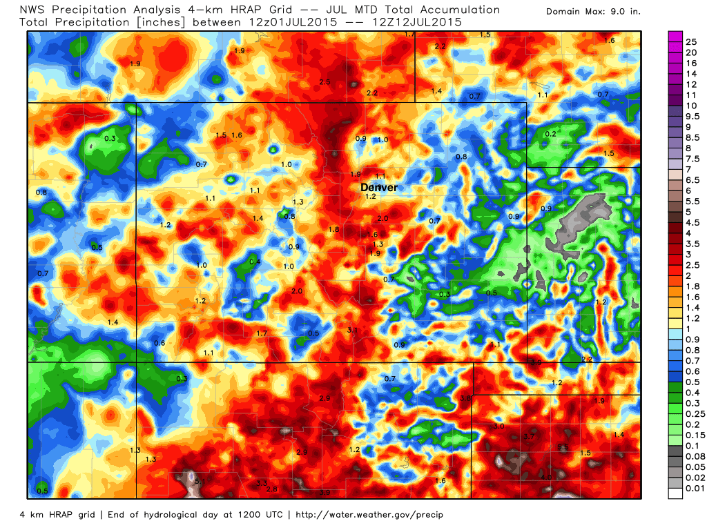 NWS precipitation analysis | WeatherBell Analytics