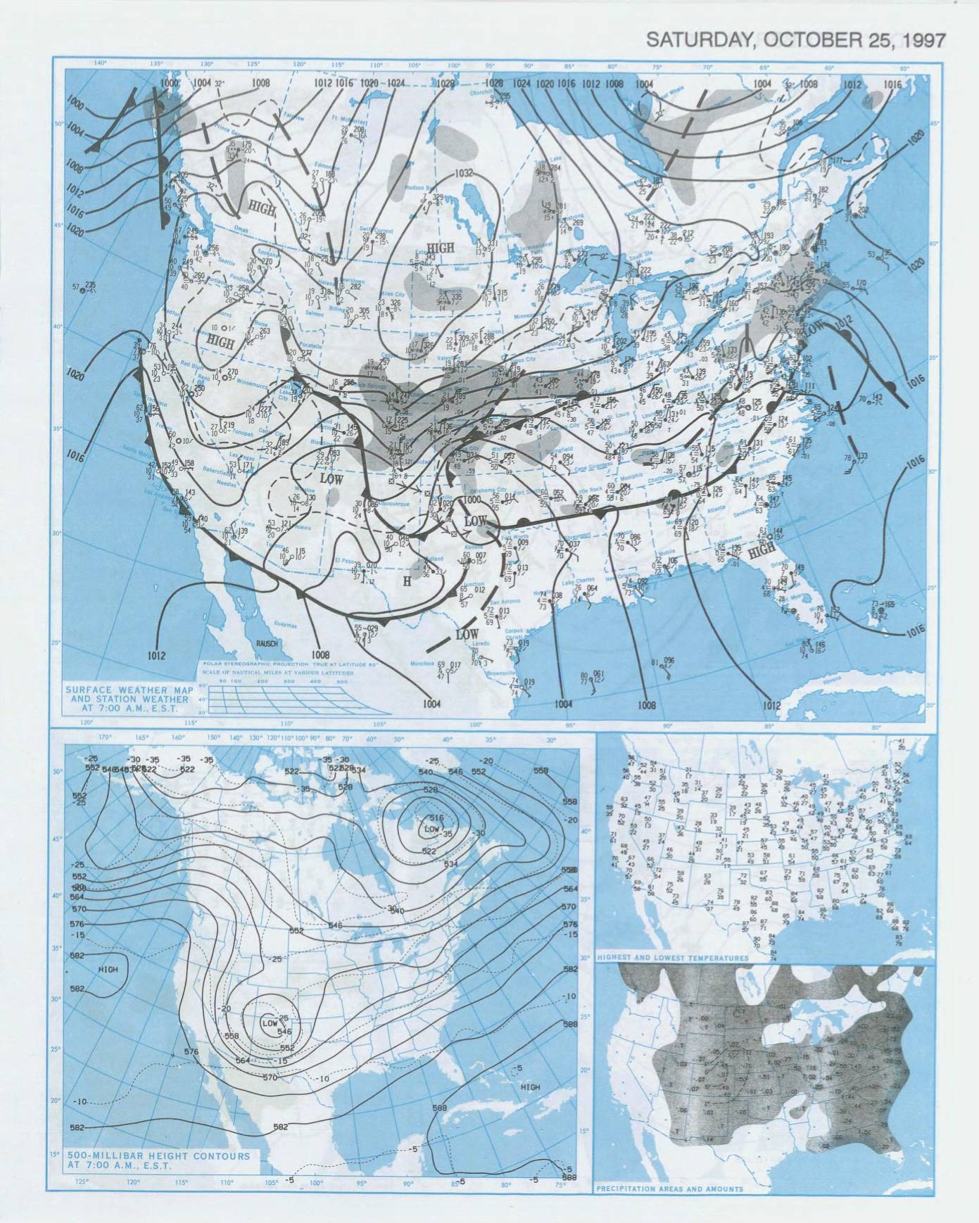 Surface Map blizzard 1997 | NOAA