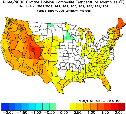 NCDC Temperature Anomalies