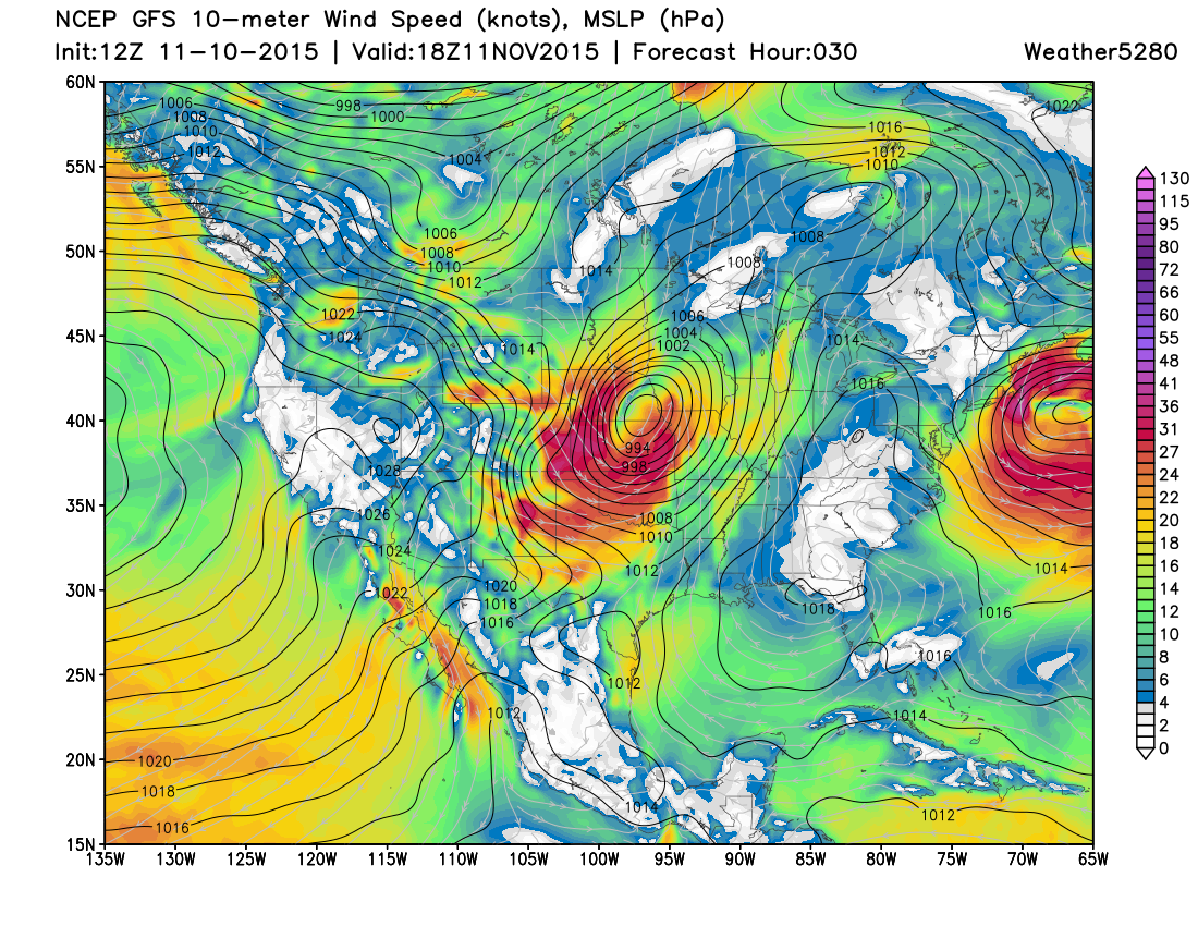 Winds will be whipping across the plains Wednesday | Weather5280 Models