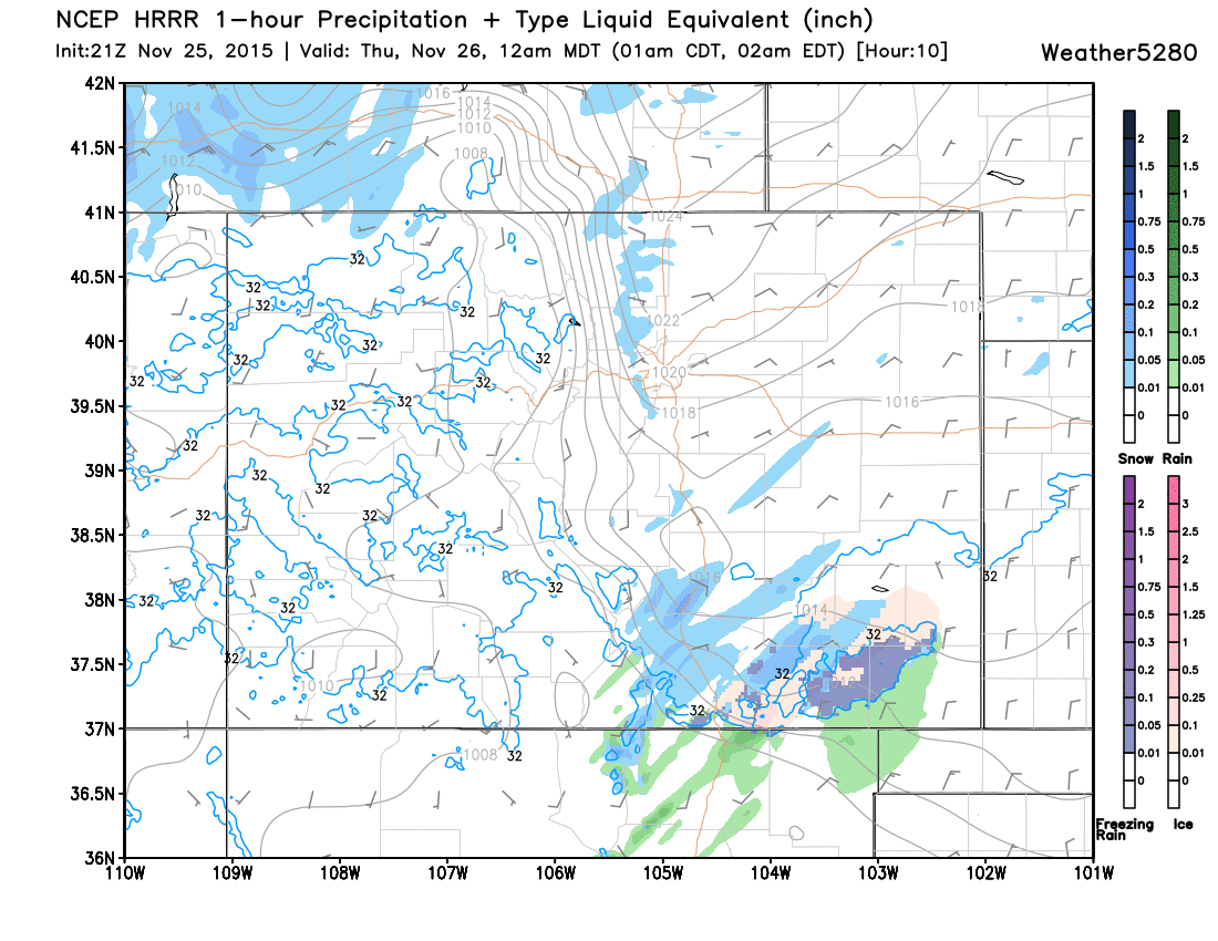 Light snow and freezing drizzle developing overnight | Weather5820 Models