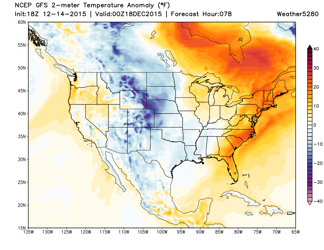 Cold temperatures in the forecast through Thursday for Colorado | Weathe5820 Models