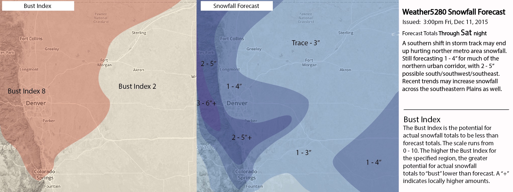 Weather5280 snowfall forecast | Denver, CO