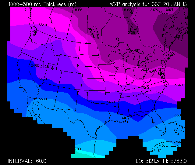 1000-500 mb thickness (Source: Unisys Weather)