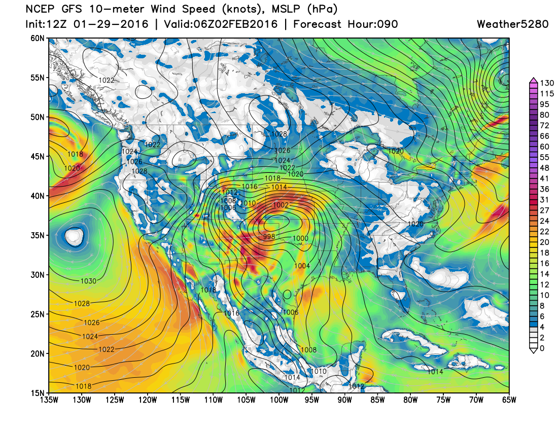 Forecast wind Monday night | Weather5280 Models