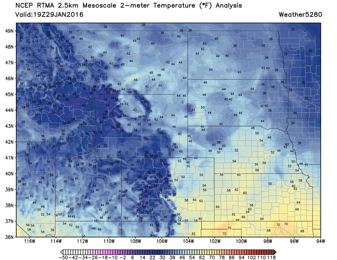 Warm temperatures Friday afternoon, enjoy!