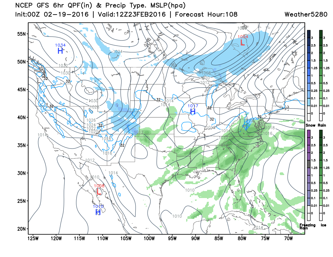 GFS forecast early Tuesday morning | Weather5280 Models