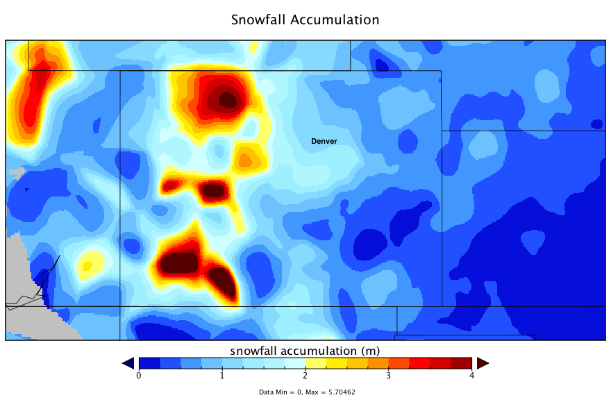 Seasonal Snowfall Map