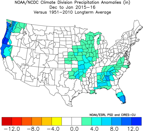 2015-'16 Winter NCDC Precipitation Anomalies