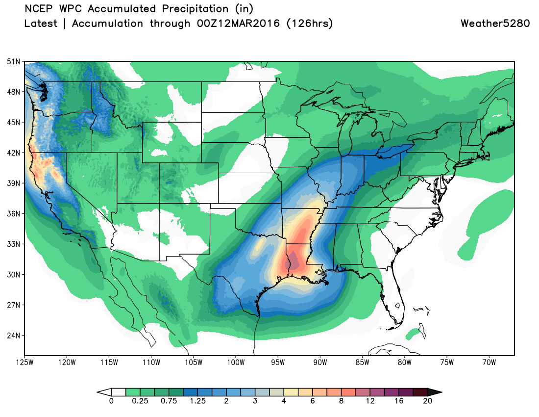 WPC rainfall forecast | Weather5280 Models