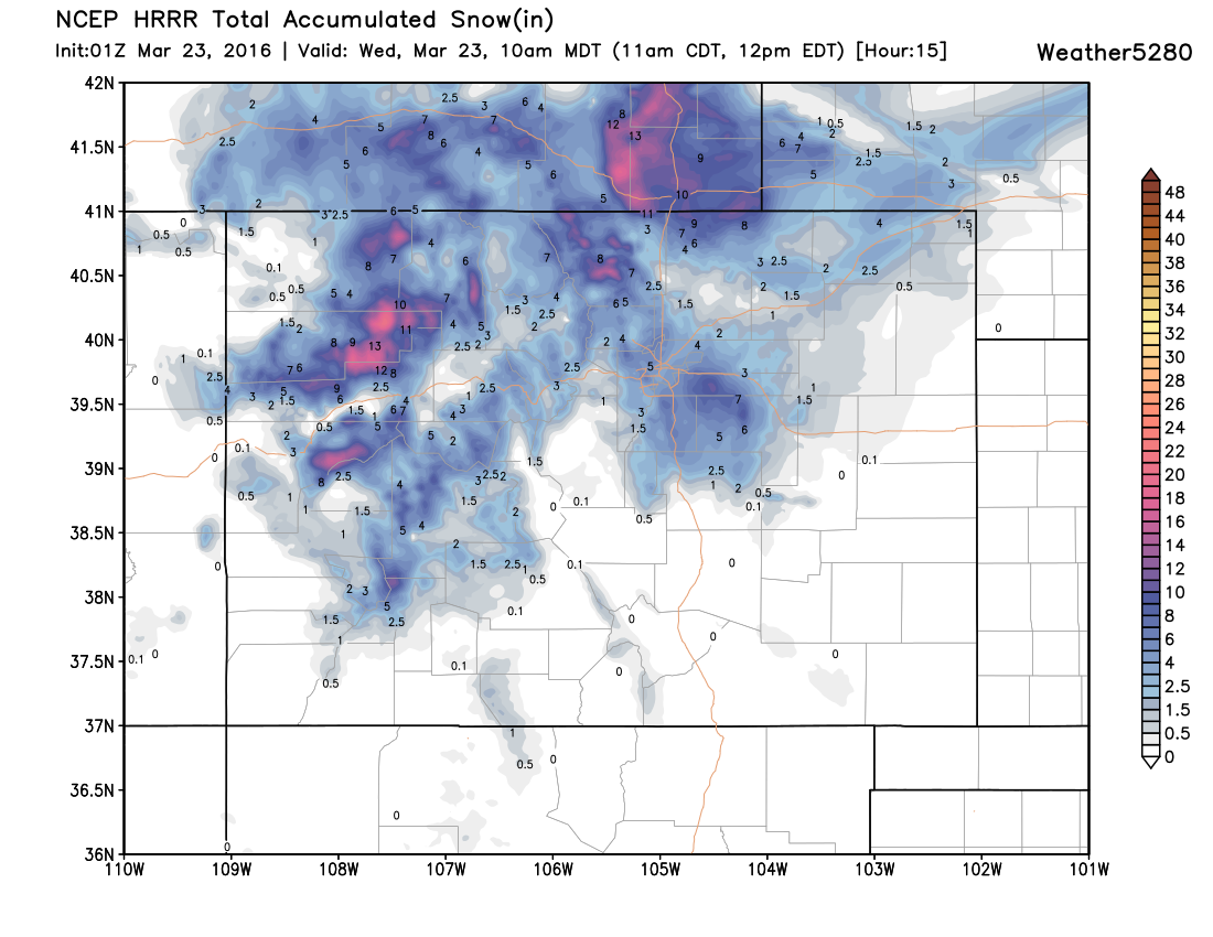 HRRR through 10am | Weather5280 Models