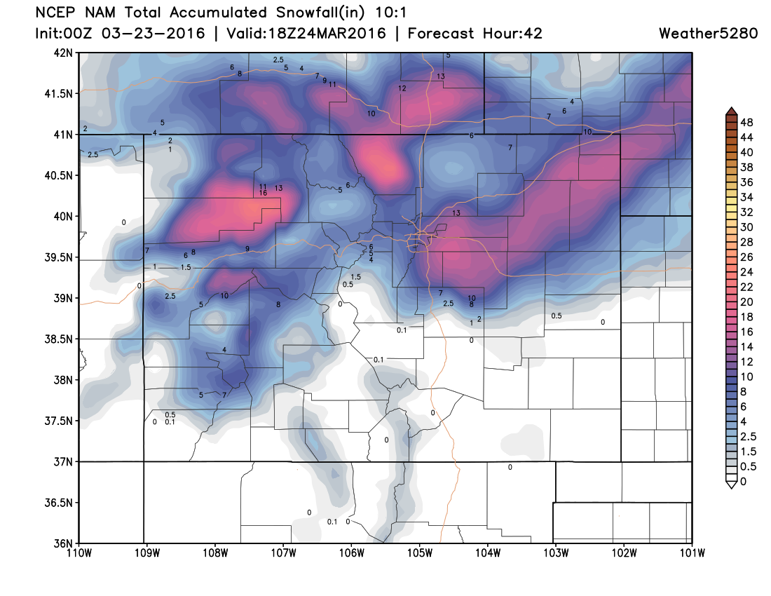 NAM forecast | Weather5280 Models