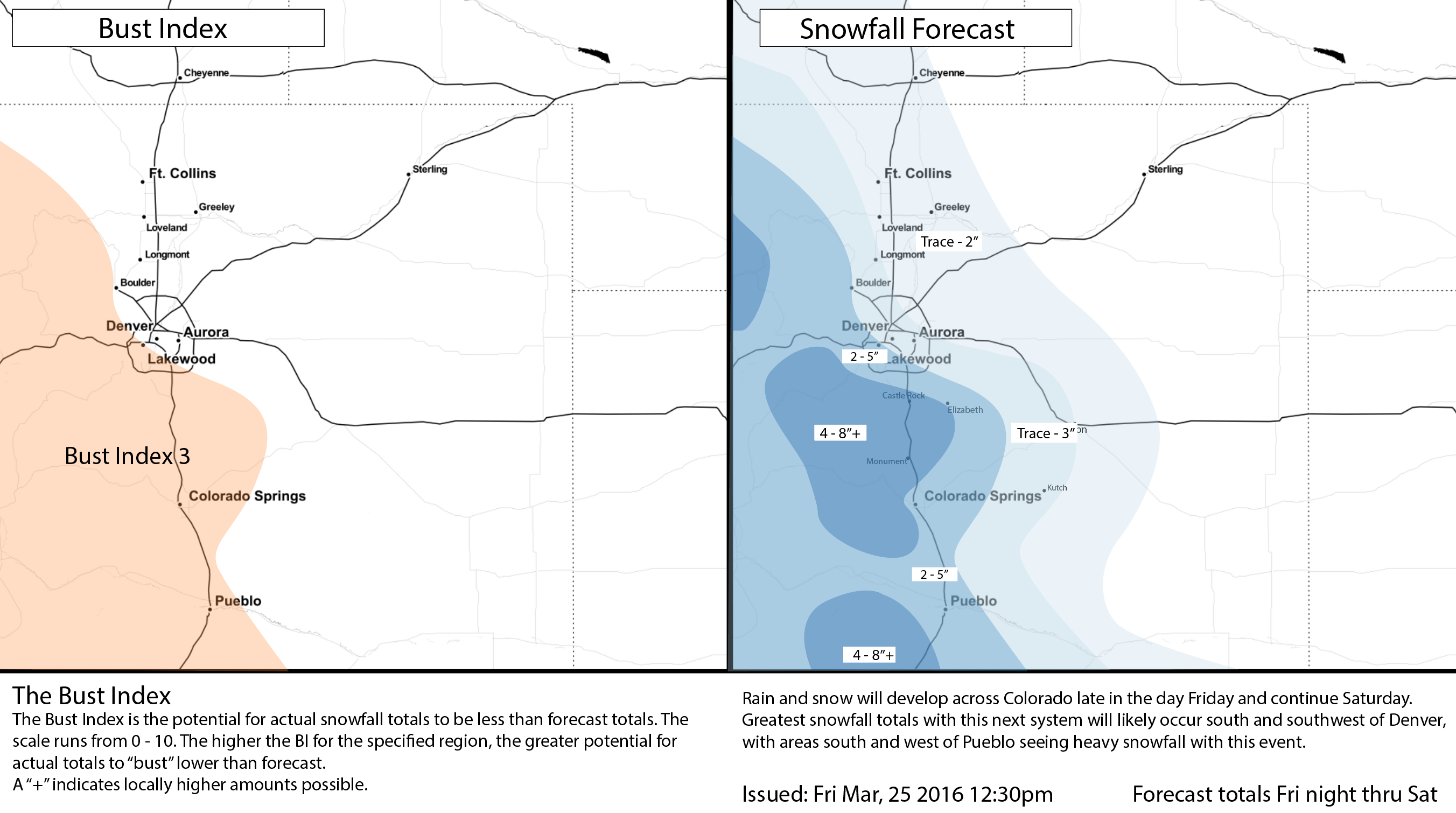 Weather5280 snowfall forecast issued Friday