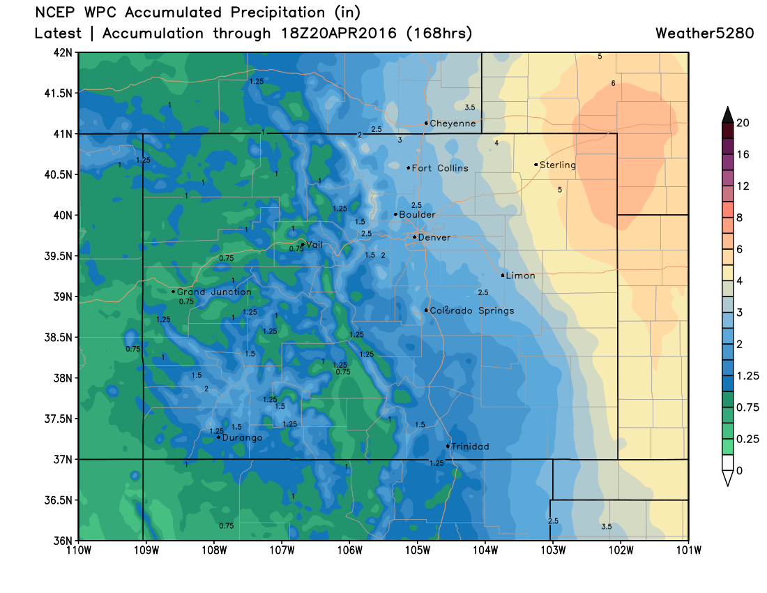 WPC precipitation forecast | Weather5280 Models
