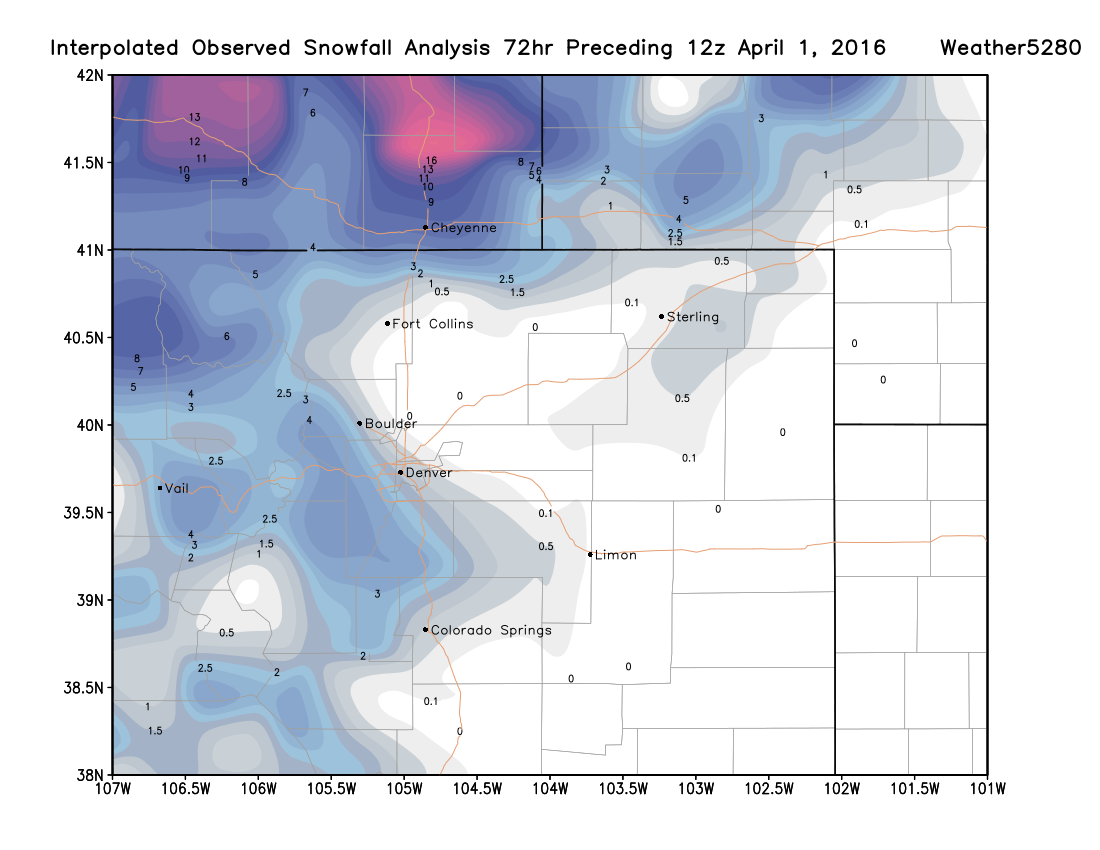 Snowfall totals | Weather5280 Models