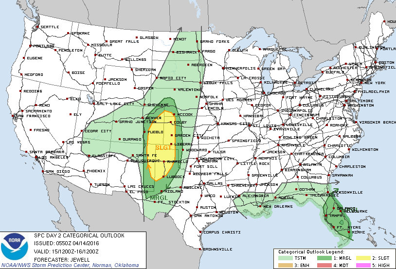 SPC Thunderstorm Outlook