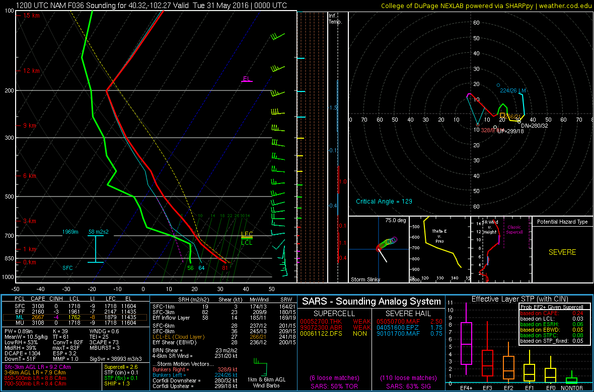 12Z NAM Forecast Sounding for Wray, CO at 00Z Tuesday|COD Weather