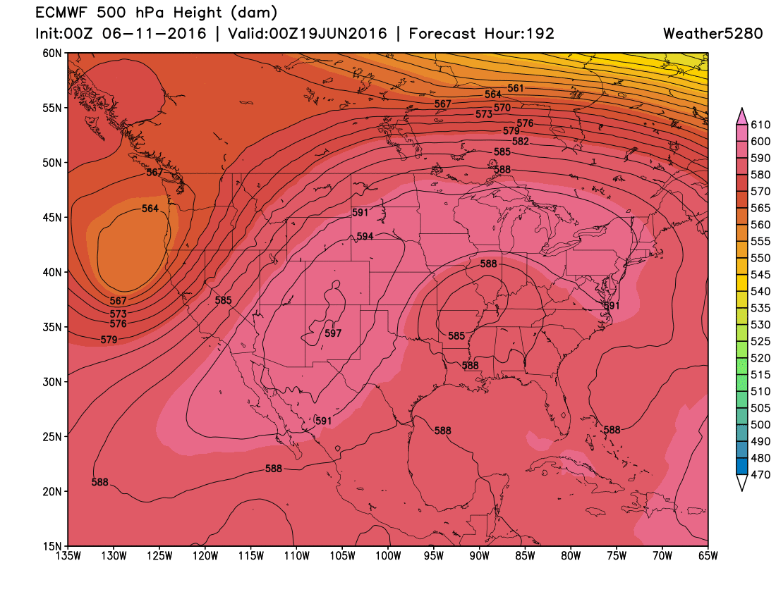 ECWMF 500mb forecast next weekend | Weather5280 Models