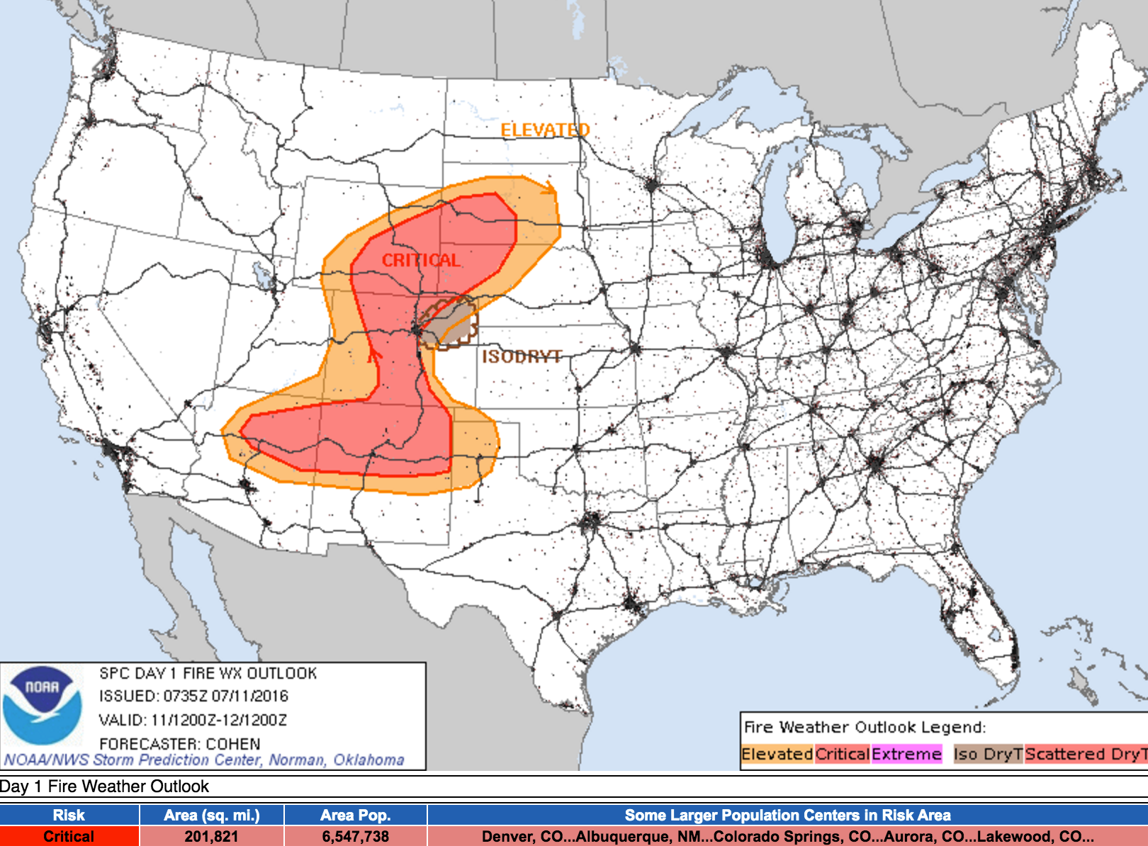 Storm Prediction Center fire weather watch