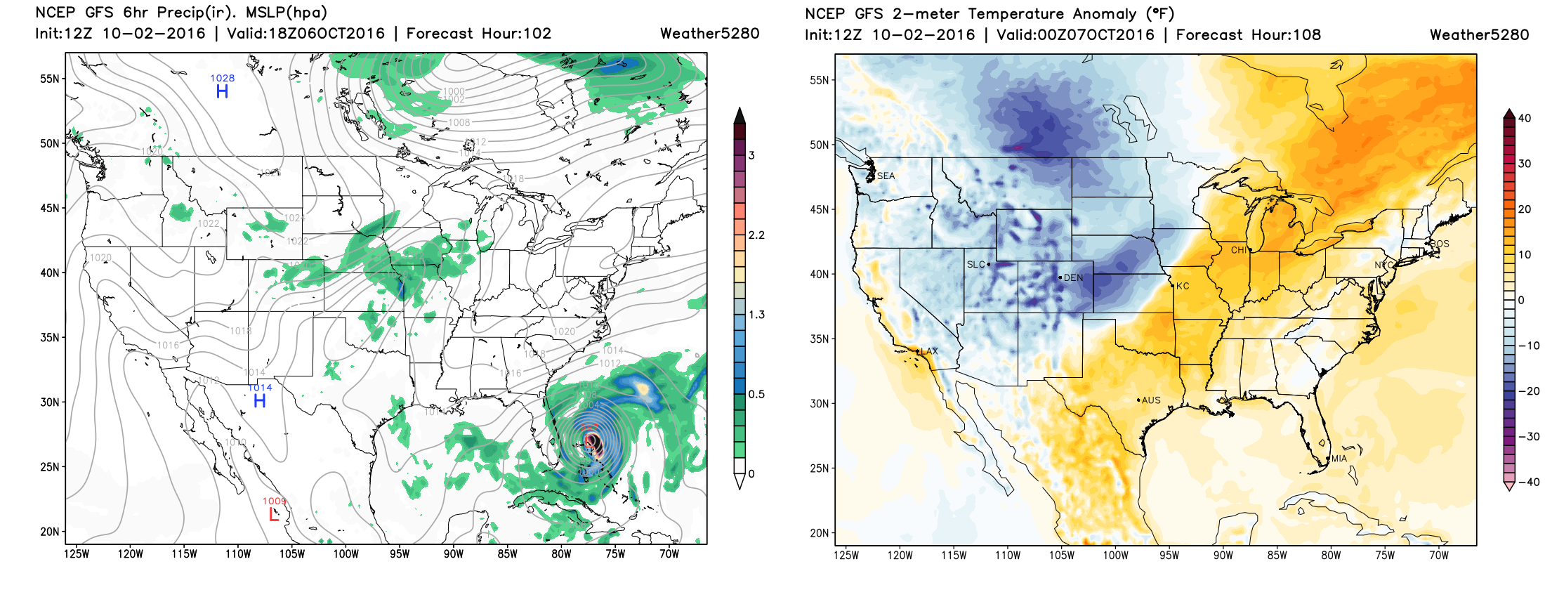 The GFS shows a band of precipitation moving through northeast Colorado late Wednesday and into Thursday behind a strong cold front that will blaze into the central plains Thursday and Friday | Weather5280 Models