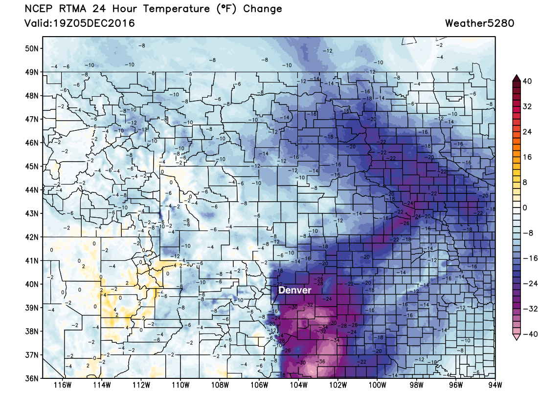 Temperatures running much colder across the region than the same time on Monday | Weather5820 Models