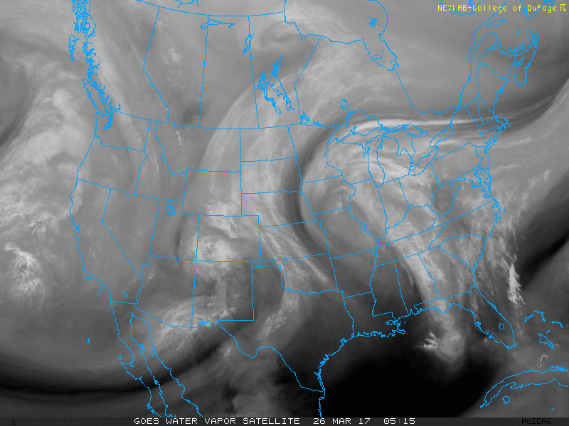 Water vapor imagery|Source: COD Weather