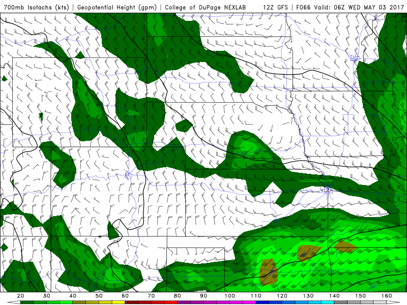 12Z GFS 700mb Winds|Source:COD Weather