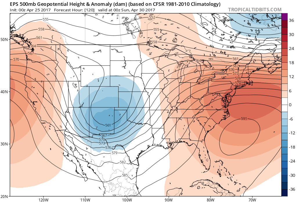 Tropical Tidbits | EURO low forecast for Saturday evening