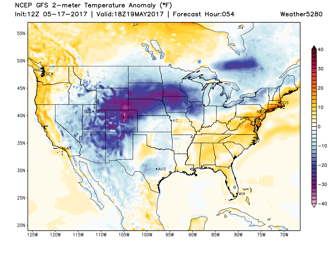 Temperatures will be WELL below normal across Colorado on Friday