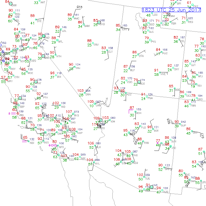 Surface observations|Source: UCAR