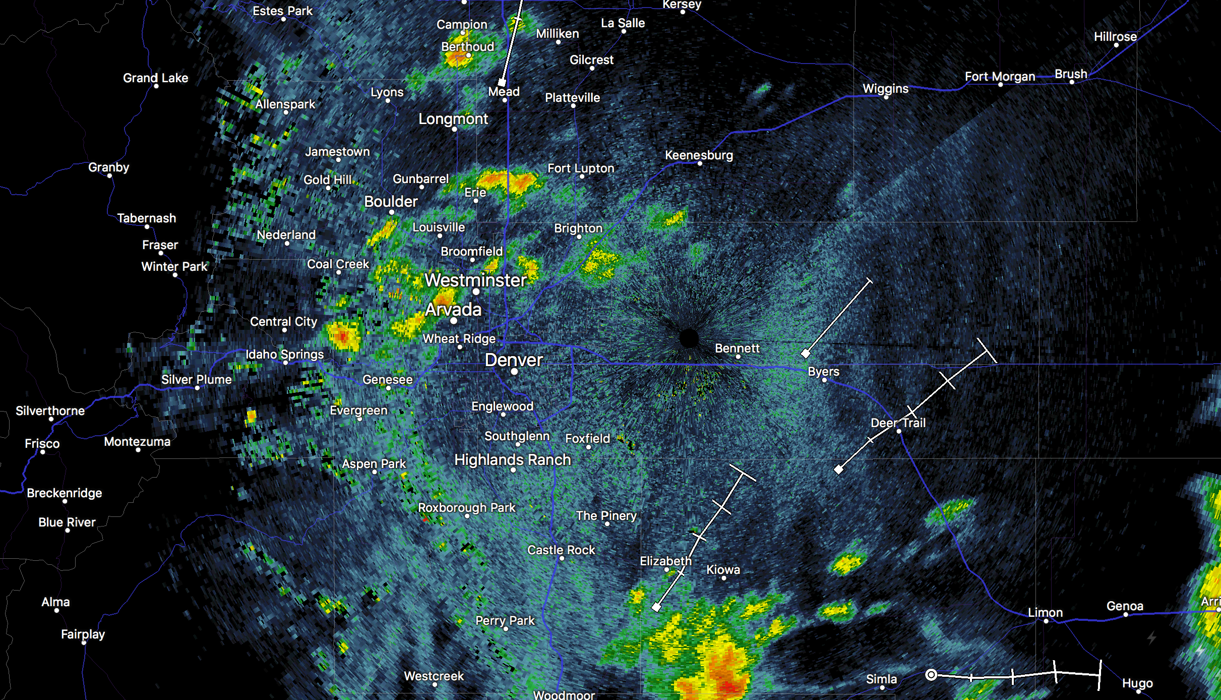 Overnight rainfall